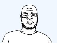 clothes glasses nigger_lips redraw soyjak stubble template variant:skajyosjak white_shirt white_skin // 800x600 // 9.8KB