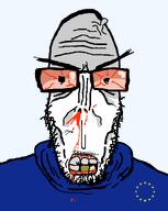 angry artist:sisa9000 beard big_eyes bloodshot_eyes clenched_teeth closed_mouth cracked_teeth european_union eyebrows glasses mucus nosebleed seething series:remastered_soyjaks shading shadow shadows stubble subvariant:euromutt template transparent_background variant:markiplier_soyjak // 1039x1300 // 44.1KB