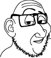 alternate closed_mouth ear eyebrows glasses lips megamind redraw smile smug soyjak stubble template variant:smugjak // 400x452 // 17.2KB