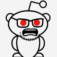 ai_generated angry antenna glasses open_mouth orange_eyes reddit redditard snoo soyjak stubble variant:snoojak // 1024x1024 // 1.2MB