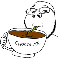 chocolate chocolate_milk cup drinking drinking_straw glasses looking_at_you stubble subvariant:wholyjak variant:gapejak // 845x850 // 41.4KB