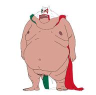 angry big_lips brown_skin cape closed_mouth double_chin fat full_body fupa gynaecomastia looking_to_the_left luchador luchador_mask mask mexican_flag mexico morbidly_obese mutt naked navel nipple obese penis pubic_hair remastered standing subvariant:beast subvariant:endmutt subvariant:morbidmutt template tiny_penis variant:meximutt white_background wrestler // 3023x2988 // 441.7KB