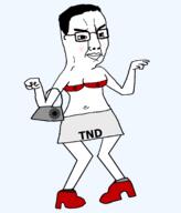 booba bra clothes eye_shadow eyelashes full_body glasses hair makeup purse series:slutjaks skirt slut smirk subvariant:slutjak tits variant:chudjak zesty // 2560x3000 // 289.4KB