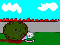 2soyjaks arm atomic_heart blood bloodshot_eyes closed_mouth crying drawn_background glasses gore hair hand mustache open_mouth purple_hair smile smug soyjak stubble tongue tranny variant:bernd variant:chudjak video_game yellow_teeth // 800x600 // 51.7KB