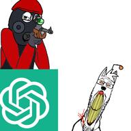 british chatgpt clenched_teeth furry gas_mask mask reddit smug sniper soldier variant:markiplier_soyjak variant:smugjak vest // 2048x2048 // 910.6KB