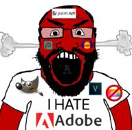 2soyjaks adobe angry arm audacity balding beard clothes fume gimp glasses hair i_hate open_mouth paint_net photopea red_skin sony sony_vegas soyjak stubble subvariant:science_lover text variant:cobson variant:markiplier_soyjak // 663x657 // 204.7KB