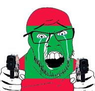 country countrywar crying flag flag:maldives glasses gun hair hand holding_object maldives open_mouth pistol soyjak stubble teeth variant:feraljak // 1117x1066 // 368.7KB
