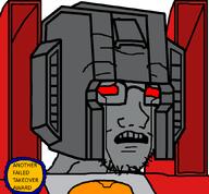 alien award cartoon concerned decepticon glasses grey_skin helmet jet looking_to_the_right movie nervous open_mouth red_eyes robot seeker soyjak starscream starscream_(g1) stubble teeth text transformers transformers_(g1) variant:soyak white_background // 862x800 // 38.2KB