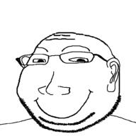 closed_mouth ear glasses smile soyjak stubble subvariant:massjak subvariant:wholesome_soyjak variant:gapejak // 600x600 // 10.3KB