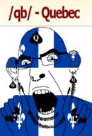 4chan bbc ear facial_mark flag flag:quebec fleur-de-lys forehead_mark glasses hand nose_piercing nose_ring open_mouth painted_nails qb_(4chan) quebec queen_of_spades soyjak stubble subvariant:slutson subvariant:spadeson tattoo variant:cobson // 721x1065 // 138.8KB