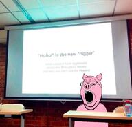 ear glasses hohol nigger open_mouth pig soyjak stubble subvariant:wholesome_soyjak talking variant:gapejak // 824x791 // 494.2KB