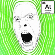 angry astatine chemistry element glasses halogen open_mouth radioactive soyjak stubble text variant:cobson // 915x915 // 1.9MB