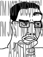 eyebrow_raise glasses hair hand hand_on_chin looking_up nasolabial_folds text thinking variant:chudjak white_background white_skin // 645x850 // 37.7KB