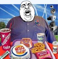 burger_king fat food glasses hamburger illuminati irl_background open_mouth soyjak stubble variant:chugsjak // 934x948 // 1.4MB