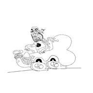 black_and_white car cartoon cum ed_roth exaggerated hot_rod long_tongue micropenis penis rat_fink stretched_mouth tiny_penis variant:cobson white_background // 2000x2000 // 55.6KB