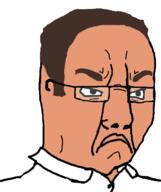 angry avgn closed_mouth clothes frown glasses hair james_rolfe soyjak tan_skin variant:chudjak // 645x770 // 33.8KB