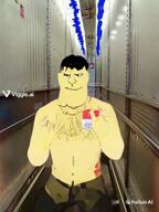 abdl chest_hair faggot hey_little_buddies literal_who meta:ai_generated randy_bobandy shirtless spoof(user) viggle worlds_biggest_warrior_z_glazer // 720x960, 5.6s // 1.3MB