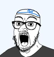 bald big_nose clothes glasses hat hooked_nose jewish_nose jews judaism kike kippah open_mouth stubble variant:scientolojak // 560x592 // 14.6KB