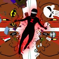 ascended balaclava batman black_clothing flag:iraq glowing iraq islam jimbo_(namefag) luggage meta:namefags oneshot punisher spade spawn squinting subvariant:perceptive_chud variant:chudjak warrior-z_(user) // 1500x1500 // 1.2MB