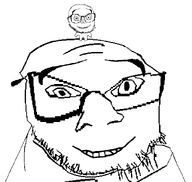 big_eyes closed_mouth deformed distorted glasses looking_at_you raised_eyebrow series:trios_&_duos smile soyjak stubble subvariant:crazyguyjak subvariant:fun_sized_feraljak teeth tiny transparent_background variant:feraljak wrinkles // 800x757 // 19.3KB