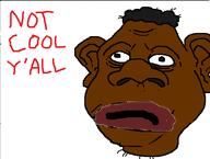 afro big_lips brown_skin closed_mouth coon ear hair nas:tyrone negro nigger red_text sheeeit text tyrone // 505x382 // 12.0KB