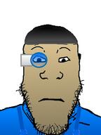 8.1 blue_shirt cap closed_mouth clothes edi-8ro hair hat scratch soyjak stubble subvariant:neutralplier variant:markiplier_soyjak // 600x800 // 241.6KB