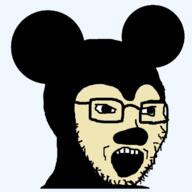 glasses mickey_mouse op_is_a_retarded_lazy_faggot_for_not_tagging_his_own_shit soyjak stubble variant:soyak wojakland // 2048x2048 // 508.0KB