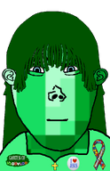 antimatter autism autism_awareness blue_eyes christian_cross closed_mouth cross cute ear emerald emerald_(minecraft) emerald_(namefag) female femerald garten_of_banban goonslop green_hair green_shirt i_love meta:namefags meta:op_should_kill_himself_for_uploading_this_satanic_garbage op_is_a_nigger subvariant:vlodette transparent_background variant:vlodson