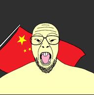 asian beard buck_teeth china chinksectoid clothes flag glasses looking_at_you meta:low_resolution narrow_eyes open_mouth soyjak variant:patriotjak video voiceover yellow_teeth // 394x396, 156.8s // 10.6MB