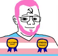 Variant:deepseekjak award communism fat female flag:transgender_pride_flag hammer_and_sickle pooner soyjak tranny transgender_flag vagina wnbam ywnbam // 1111x1080 // 398.0KB