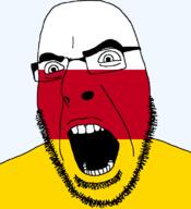 flag flag:north_ossetia full_head glasses hair looking_to_the_right north_ossetia open_mouth russia soyjak stubble teeth text transparent transparent_background variant:cobson // 721x789 // 18.7KB