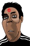 artist:romanian_schizo biting_lip black_skin chad_warden ear epic_games frown gears_of_war hair red skull soyjak subvariant:hornyson tattoo variant:cobson video_game // 743x1113 // 173.8KB