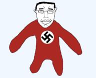 animated clothes glasses hair happy soyjak subvariant:chudjak_front swastika variant:chudjak // 827x670 // 86.1KB