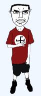 chud closed_mouth drain_gang full_body glasses hair hand millions_must_die nazism subvariant:chudjak_front subvariant:unbotheredchud swastika variant:chudjak // 549x1268 // 16.3KB