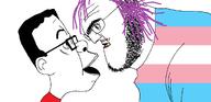 angry chud clothes looking_at_each_other open_mouth side_profile the_incredibles traced tranny transgender_flag troon variant:chudjak // 1774x862 // 59.8KB
