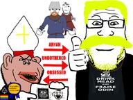 5soyjaks amerimutt christianity flag flag:lgbt_pride_flag hair its_over meta:tagme nasal_helmet nietzsche pagan queen_of_spades spadeson subvariant:hornyson subvariant:impish_amerimutt teeth text variant:chudjak variant:cobson variant:markiplier_soyjak yellow_hair yellow_teeth // 1600x1200 // 618.1KB