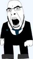 angry bald clothes full_body glasses open_mouth politician private_detective_feral senator_cobson shoe stubble suit variant:cobson // 851x1514 // 96.6KB