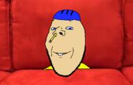 blue_eyes couch helmet jeffy subvariant:wholesome_soyjak variant:gapejak // 812x520 // 245.7KB