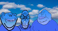 3soyjaks blue_shirt blue_skin calm clothes sky subvariant:euromutt subvariant:impish_amerimutt variant:impish_soyak_ears variant:markiplier_soyjak variant:meximutt // 1660x900 // 921.3KB