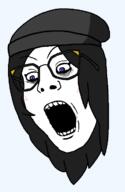 angry beanie femjak glasses nose open_mouth soyjak teeth variant:cakejak variant:soytan // 466x715 // 15.1KB