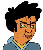 angry brown_skin camp_camp clothes glasses green_eyes hair max_(camp_camp) pajeet variant:chudjak // 1340x1544 // 217.2KB