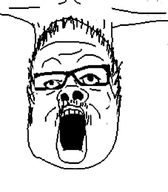 glasses modified mouth_open upside_down variant:a24_slowburn_soyjak // 600x686 // 136.5KB