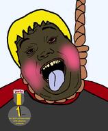 award bloodshot_eyes brown_skin hunky_twink_sex_machine meta:unfunny_garbage nate rope suicide variant:alicia yellow_hair // 592x720 // 196.6KB