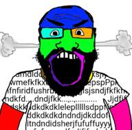 angry beard glasses head_steam subvariant:science_lover text trend:colorjak variant:markiplier_soyjak // 800x789 // 178.4KB