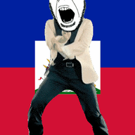 angry animated country dance flag full_body gangnam_style glasses haiti irl open_mouth soyjak stubble variant:cobson // 300x460 // 491.0KB