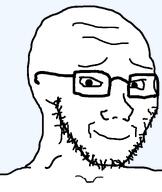 closed_mouth glasses looking_at_you soyjak stubble subvariant:soyak_(wholesome) template transparent_background variant:soyak wholesome // 970x1150 // 50.7KB