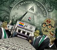 cigar david_dees federal_reserve green_skin jews judaism money pride_flag star_of_david variant:israeli_soyjak variant:longnose variant:nojak yellow_sclera yellow_teeth // 1926x1680 // 1.0MB