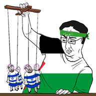 5soyjaks Al_Qassam ack arab arabic_text artist:soyjakfan01 flag:israel flag:palestine glasses hair hairy hamas hanging holding_object islam israel judaism kike multiple_soyjaks muslims palestine soyjakfan01 star_of_david table tongue_out total_kike_destruction variant:bernd yellow_teeth // 600x600 // 174.2KB