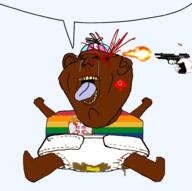 black_skin bwc diaper flag flag:serbia meta:tagme nigger serbia serbian_(user) speech_bubble subvariant:kranos subvariant:pissbaby tongue tranny variant:impish_soyak_ears // 1941x1935 // 849.4KB