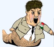 animal arm clothes country crying ear flag full_body hair hand latino leftypol mexican_twink mexico nazism necktie obese open_mouth pol_(4chan) snail soyjak transparent variant:chudjak // 741x644 // 117.9KB